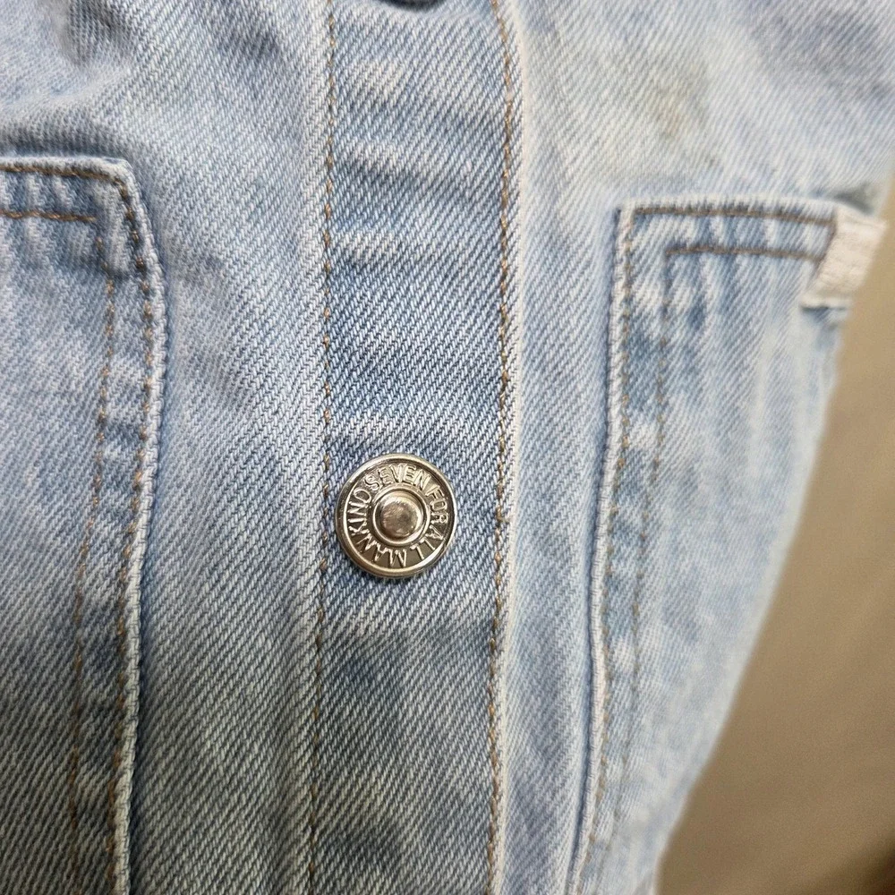 7 For All Mankind Overall Dress Girls 18-24 Months Blue Denim Pocket Jumper